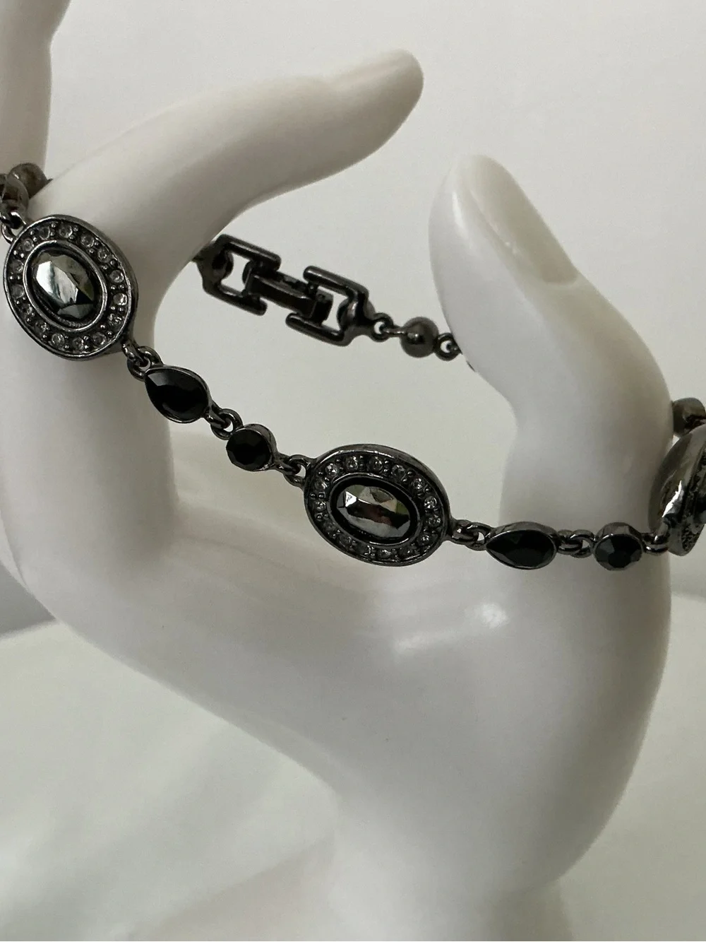 Vintage GIVENCHY Black Crystal Bracelet